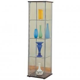 Charleston 950172 Cappuccino & Glass Curio Cabinet