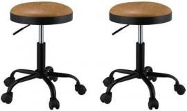 Ouray by Acme 96156 Swivel Adjustable Stool Set of 2