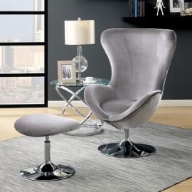 Eloise AC6841GY Grey scoop Frame Accent Chair