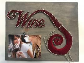 Wine String Art B1 Wine Pouring With Interchangeable Picture Holder