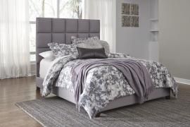 Ashley - Gray Upholstered Bed B130-381 Complete Queen Bed