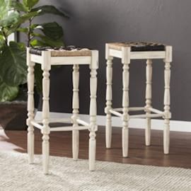 BC1830 Solana by Southern Enterprises Square Backless Seagrass 30" Stools 2pc Set