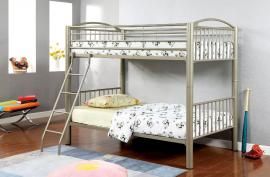Lovia Collection BK1037T Metallic Gold Separable Twin/Twin Bunk Bed