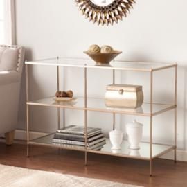 CK5023 Knox By Southern Enterprises Console Table - Warm Gold