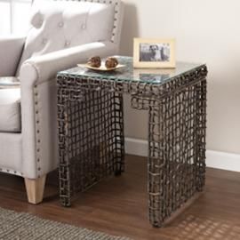 CK5072 Loni By Southern Enterprises Woven End Table