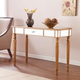 CK8433 Brandilyn By Mirrored Console Table - Champagne Gold