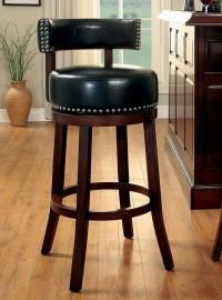 Lynsey by Furniture of America CM-BR6251BK-24 Swivel Counter Height Bar Stool Set of 2