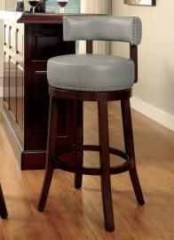 Lynsey by Furniture of America CM-BR6251GY-24 Swivel Counter Height Bar Stool Set of 2