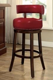 Lynsey by Furniture of America CM-BR6251RD-24 Swivel Counter Height Bar Stool Set of 2