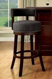 Lynsey by Furniture of America CM-BR6252GY-24 Swivel Counter Height Bar Stool Set of 2