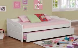 Sunset Collection 1737WH White Wooden Twin Daybed with Trundle
