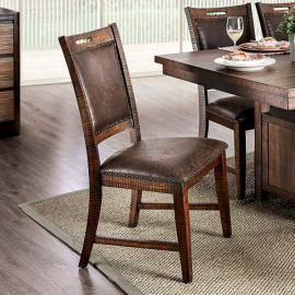 Wichita by Furniture of America Light Walnut Rustic Dining Chairs