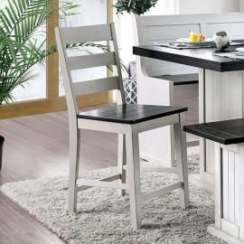 Nekoma by Furniture of America Espresso & White Counter Height Dining Chairs