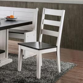 Nekoma by Furniture of America Espresso & White Dining Chairs