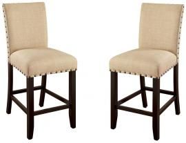 Kaitlin by Furniture of America CM3323PC Counter Height Bar Stool Set of 2