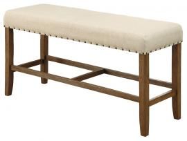 Sania II by Furniture of America CM3324PBN Counter Height Bench