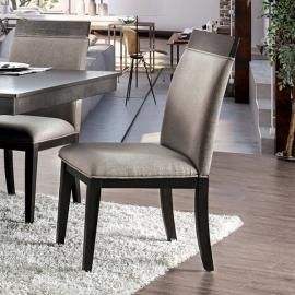Modoc by Furniture of America Espresso & Beige Dining Chairs