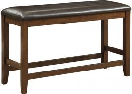 Brockton III by Furniture of America CM3355PBN Counter Height Bench