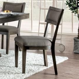 Leeds by Furniture of America Gray Transitional Dining Chairs