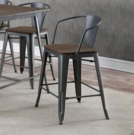 Lela by Furniture of America CM3529GY-PC Bar Stool Set of 2