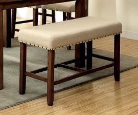 Melston II by Furniture of America CM3531PBN Counter Height Bench