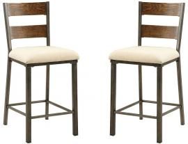 Jazlyn II by Furniture of America CM3686PC Counter Height Bar Stool Set of 2