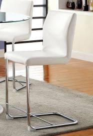Lodia II by Furniture of America CM3825WH-PC Counter Height Bar Stools Set of 2