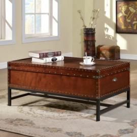 Milbank by Furniture of America Cherry CM4110C Coffee Table