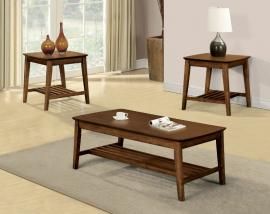 Hattie by Furniture of America Medium Oak CM4180-3PK Coffee Table Set