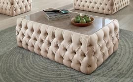 Deja by Furniture of America Beige Linen CM4185C Coffee Table