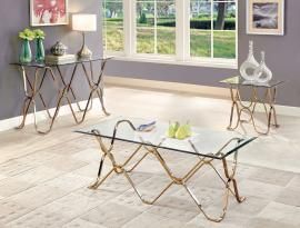 Vador Collection CM4229CPN Champagne Coffee Table Set