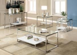 Vendi Collection CM4231WH Coffee Table Set