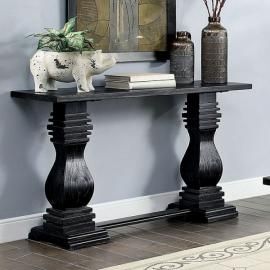 Mirabel Antique Black Finish by Furniture of America  Collection CM4341S Sofa Table