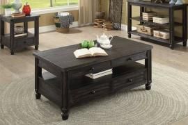 Suzette by Furniture of America Antique Black CM4615BK-C Coffee Table
