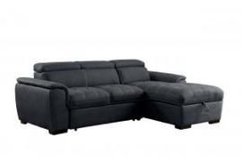 Patty Graphite Fabric Sectional with Pullup Bed CM6514BK by Furniture of America