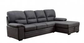 Alcester Graphite Fabric Sectional with Pullup Bed CM6908BK by Furniture of America