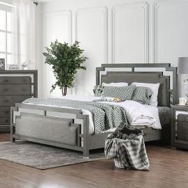 Jeanine Gray Finish Queen Bed CM7534Q by Furniture of America