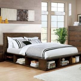 Torino Walnut Finish King Bed CM7543EK by Furniture of America 
