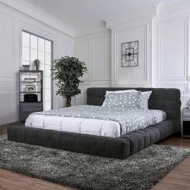 Wolsey Dark Gray Fabric California King Bed CM7545CK by Furniture of America