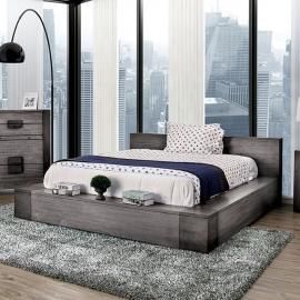 Janeiro Gray Finish California King Bed CM7628GYCK by Furniture of America