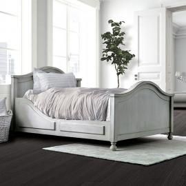 Lovis Antique White Finish Twin Bed CM7865T by Furniture of America