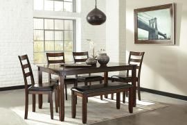 Ashley - Coviar (D385-325) Brown 6pc. Dining Table Set