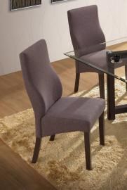 Natasha D3972-20CH Charcoal Linen Dining Height Chair Set of 2