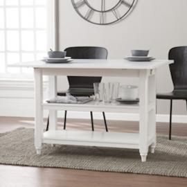 DN2973 Alverton By Southern Enterprises Convertible Console to Dining Table - White