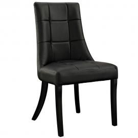 Noblesse EEI-1039-BLK Black Vinyl Dining Side Chair