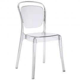 Entreat EEI-1070-CLR Clear Polycarbonate Dining Side Chair