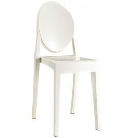 Casper EEI-122-WHI White Stackable Dining Side Chair