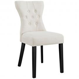 Silhouette EEI-1380-BEI Beige Fabric Hourglass Dining Side Chair