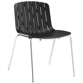 Trace EEI-1495-BLK Black Comb-Like Dining Side Chair