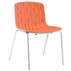 Trace EEI-1495-ORA Orange Comb-Like Dining Side Chair